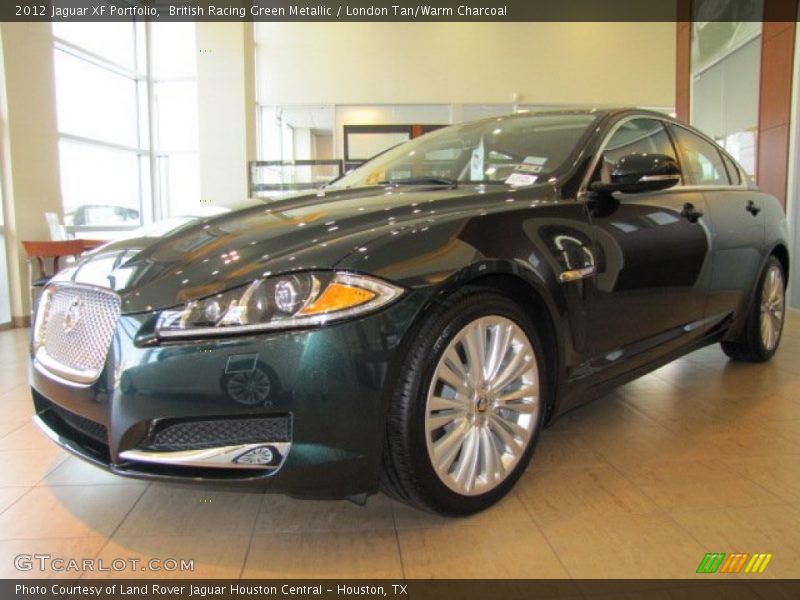 British Racing Green Metallic / London Tan/Warm Charcoal 2012 Jaguar XF Portfolio