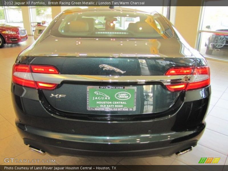 British Racing Green Metallic / London Tan/Warm Charcoal 2012 Jaguar XF Portfolio