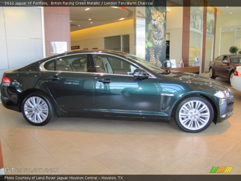 British Racing Green Metallic / London Tan/Warm Charcoal 2012 Jaguar XF Portfolio