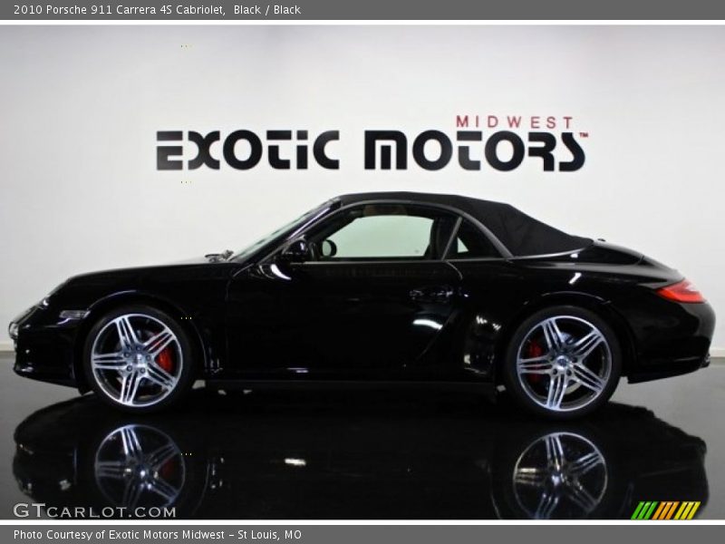 Black / Black 2010 Porsche 911 Carrera 4S Cabriolet