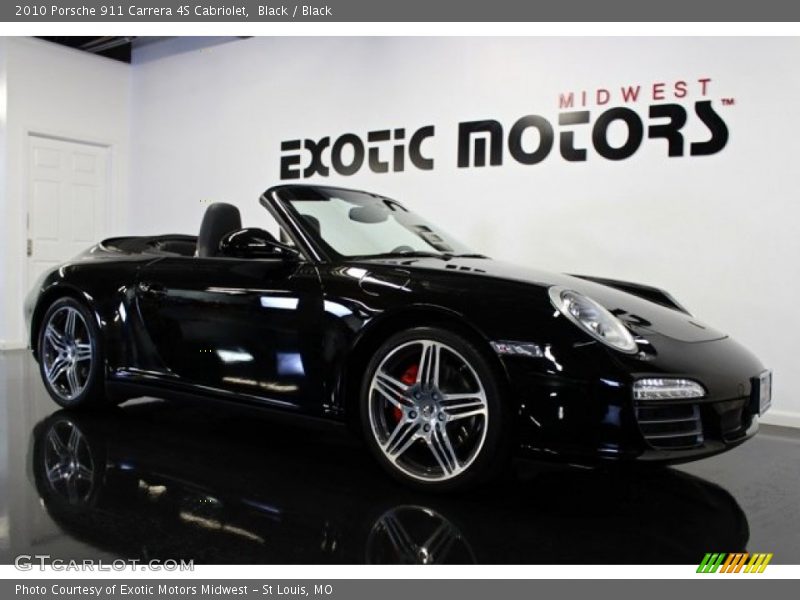 Black / Black 2010 Porsche 911 Carrera 4S Cabriolet