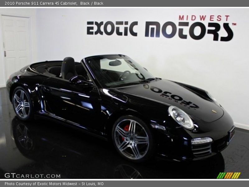 Black / Black 2010 Porsche 911 Carrera 4S Cabriolet