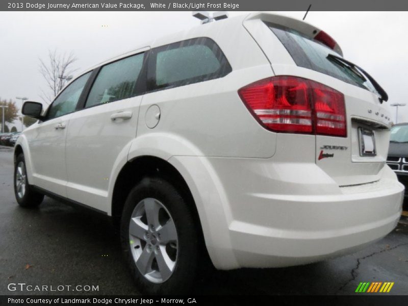 White / Black/Light Frost Beige 2013 Dodge Journey American Value Package