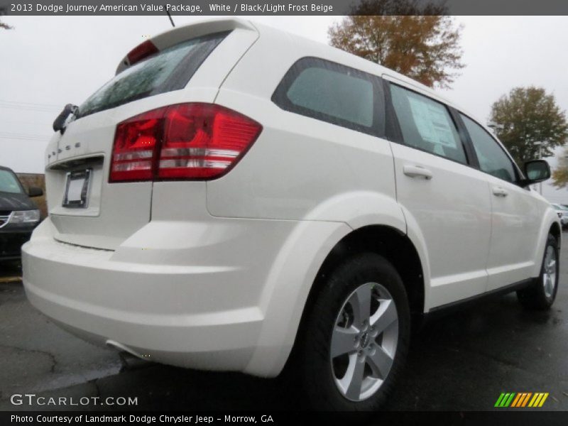 White / Black/Light Frost Beige 2013 Dodge Journey American Value Package