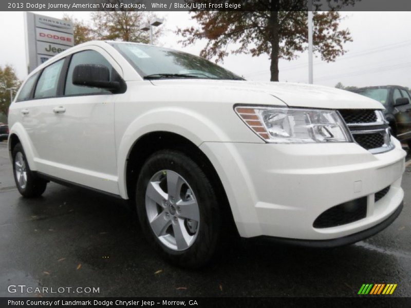 White / Black/Light Frost Beige 2013 Dodge Journey American Value Package