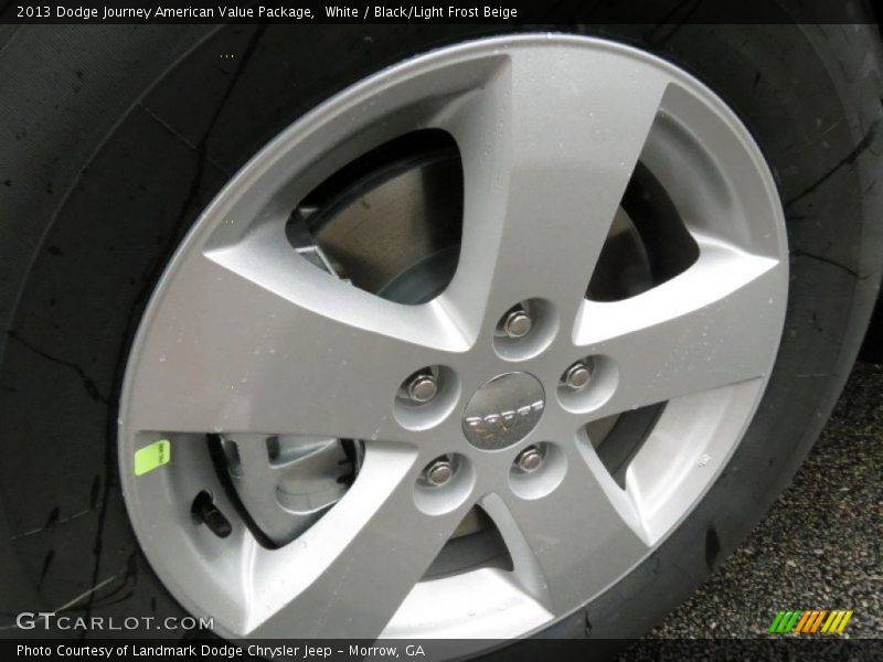 White / Black/Light Frost Beige 2013 Dodge Journey American Value Package