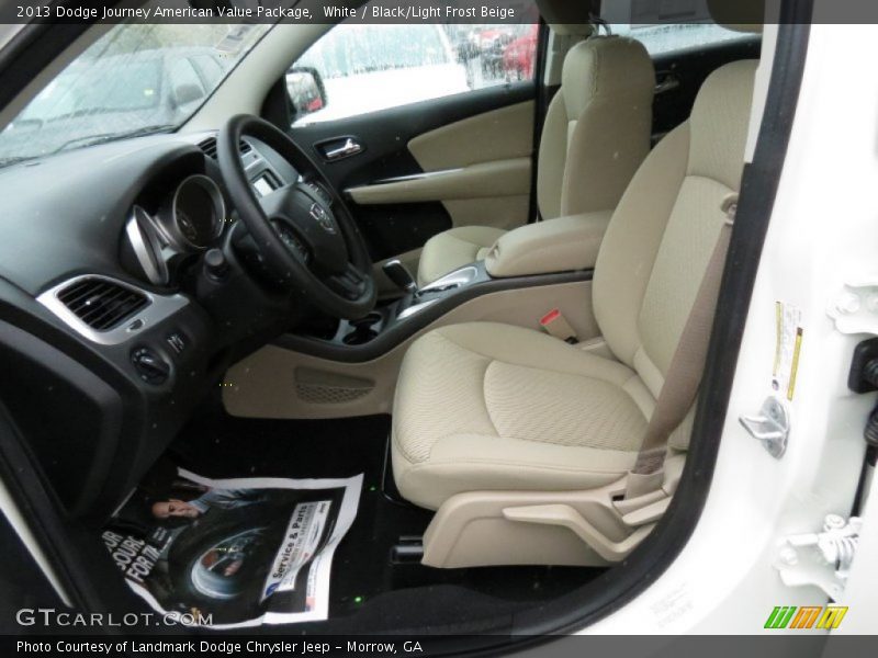 White / Black/Light Frost Beige 2013 Dodge Journey American Value Package