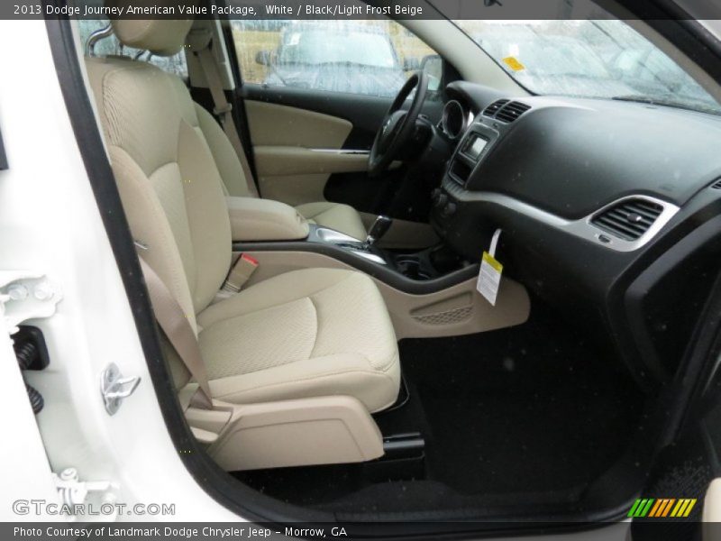White / Black/Light Frost Beige 2013 Dodge Journey American Value Package