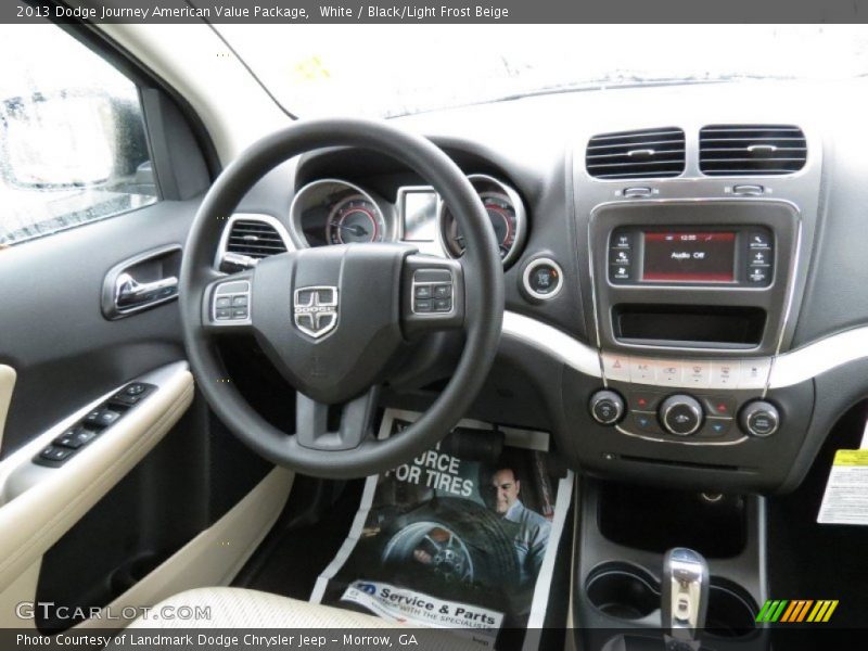 White / Black/Light Frost Beige 2013 Dodge Journey American Value Package