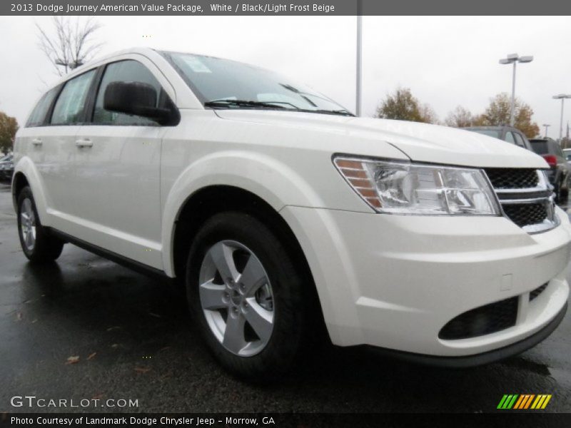 White / Black/Light Frost Beige 2013 Dodge Journey American Value Package