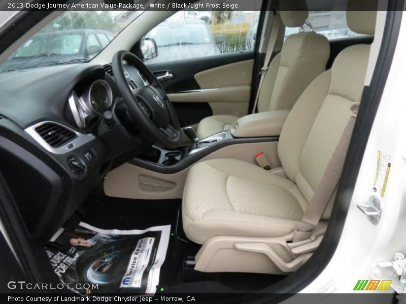 White / Black/Light Frost Beige 2013 Dodge Journey American Value Package
