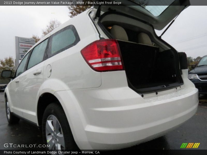 White / Black/Light Frost Beige 2013 Dodge Journey American Value Package