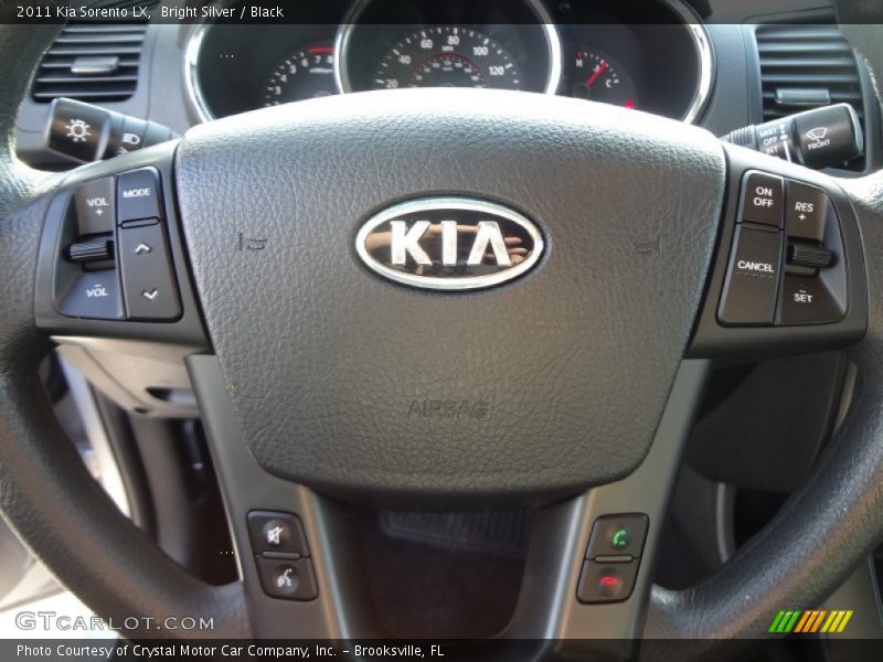 Bright Silver / Black 2011 Kia Sorento LX