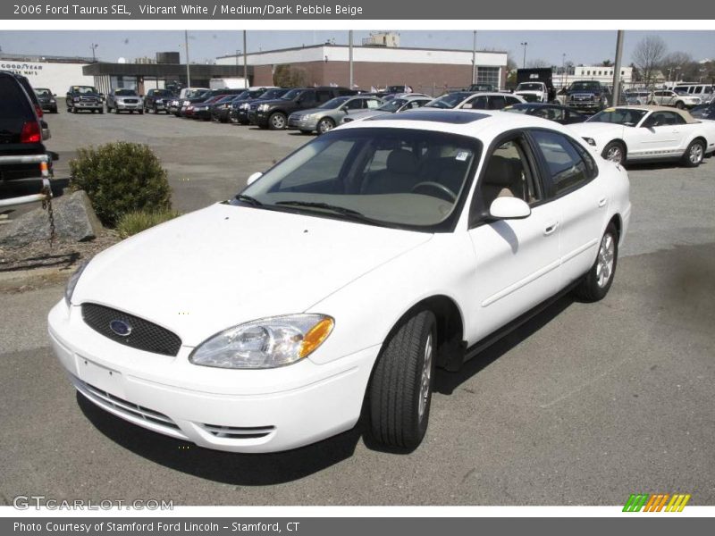 Vibrant White / Medium/Dark Pebble Beige 2006 Ford Taurus SEL