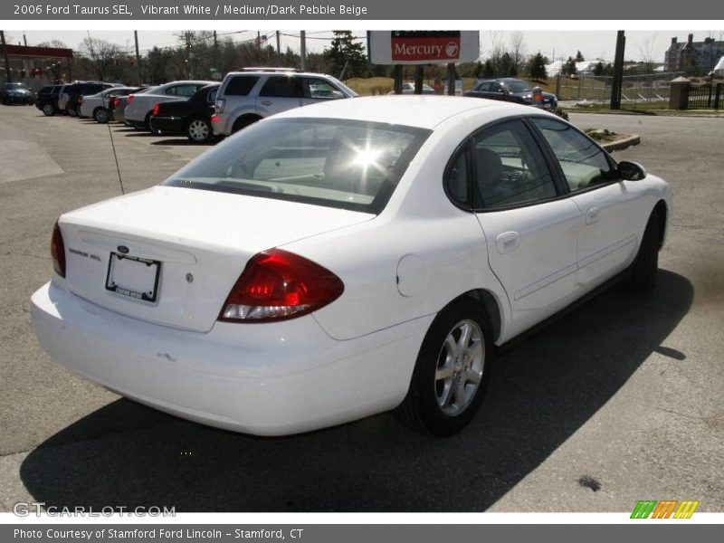Vibrant White / Medium/Dark Pebble Beige 2006 Ford Taurus SEL