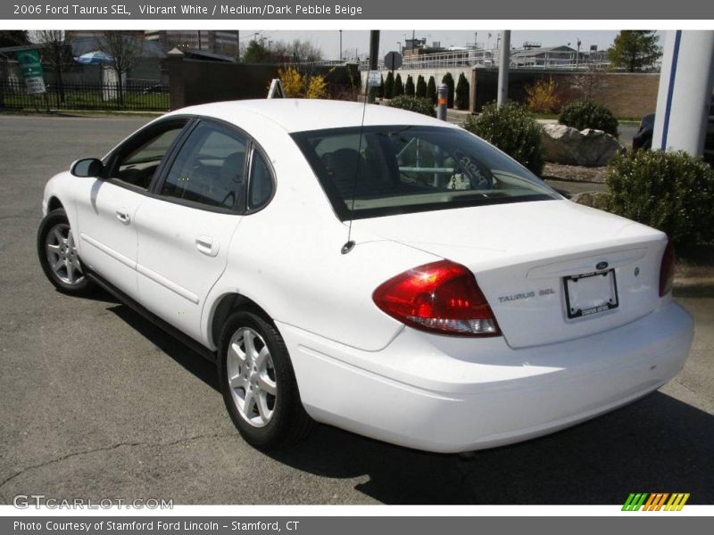 Vibrant White / Medium/Dark Pebble Beige 2006 Ford Taurus SEL