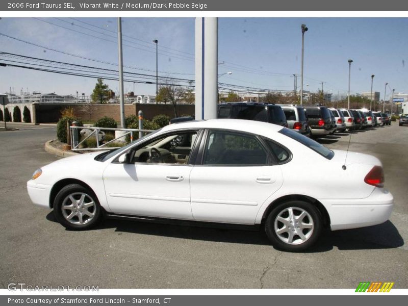 Vibrant White / Medium/Dark Pebble Beige 2006 Ford Taurus SEL