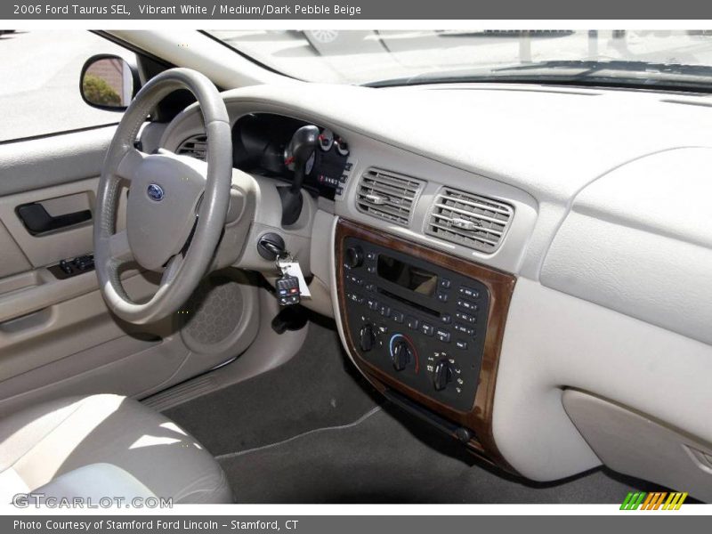 Vibrant White / Medium/Dark Pebble Beige 2006 Ford Taurus SEL