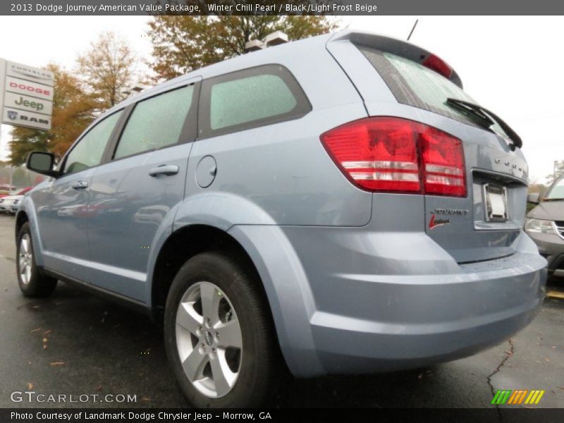 Winter Chill Pearl / Black/Light Frost Beige 2013 Dodge Journey American Value Package