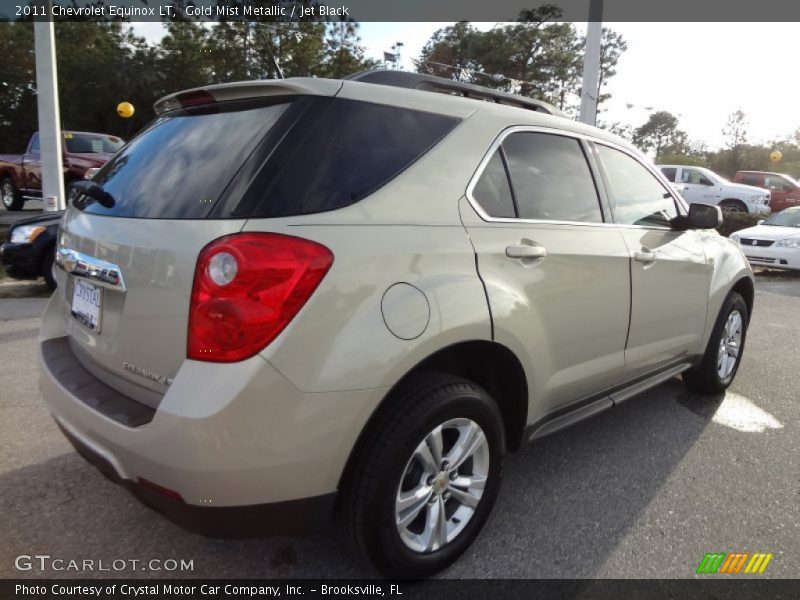 Gold Mist Metallic / Jet Black 2011 Chevrolet Equinox LT