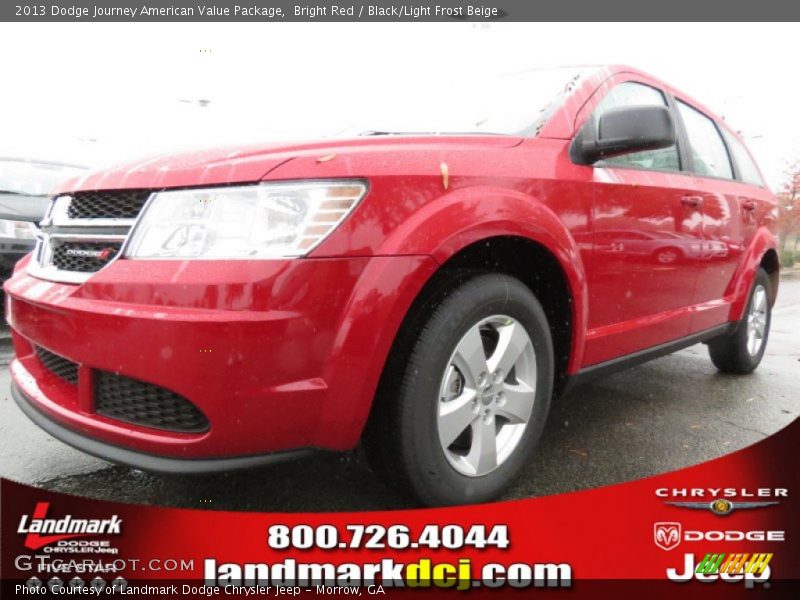 Bright Red / Black/Light Frost Beige 2013 Dodge Journey American Value Package