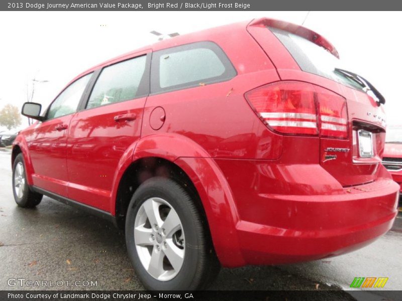 Bright Red / Black/Light Frost Beige 2013 Dodge Journey American Value Package