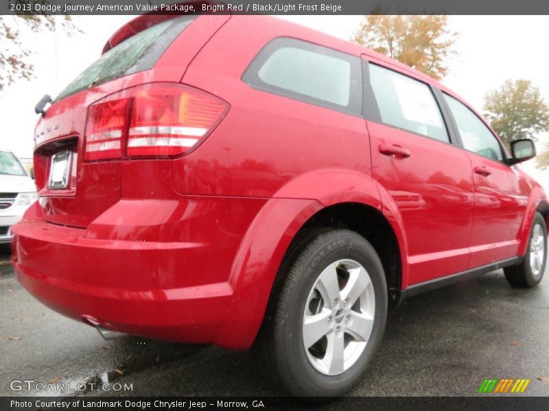 Bright Red / Black/Light Frost Beige 2013 Dodge Journey American Value Package