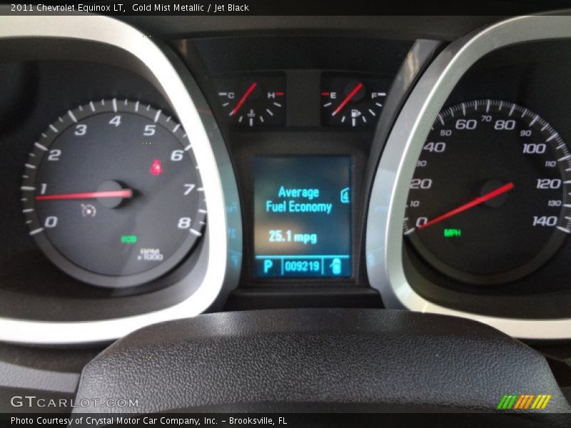Gold Mist Metallic / Jet Black 2011 Chevrolet Equinox LT