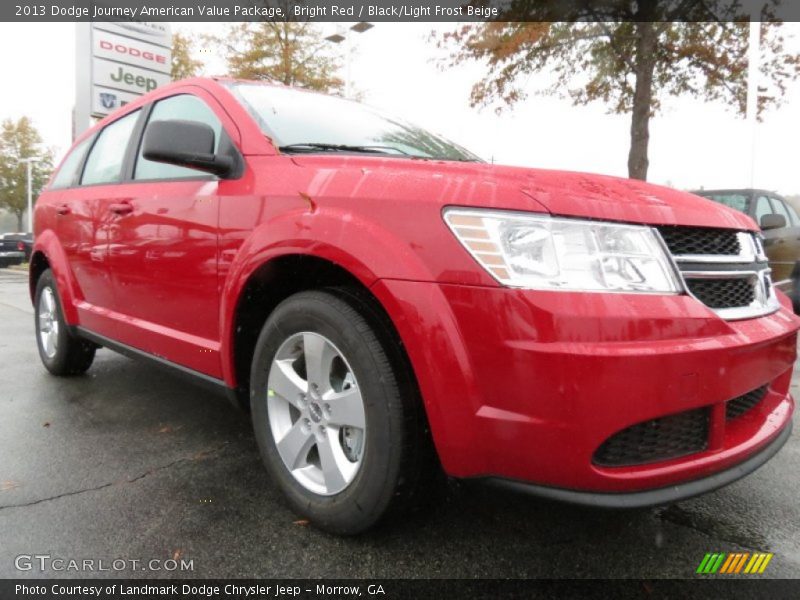 Bright Red / Black/Light Frost Beige 2013 Dodge Journey American Value Package