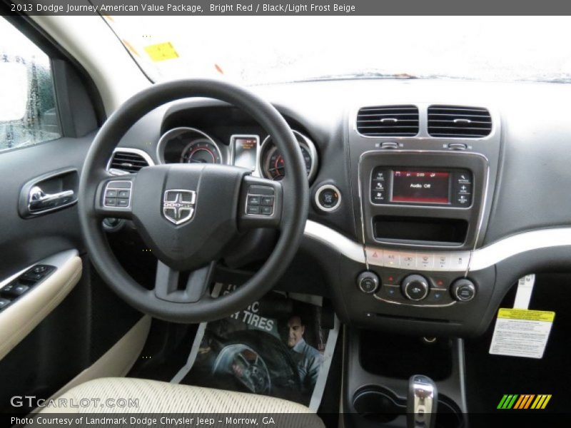 Bright Red / Black/Light Frost Beige 2013 Dodge Journey American Value Package