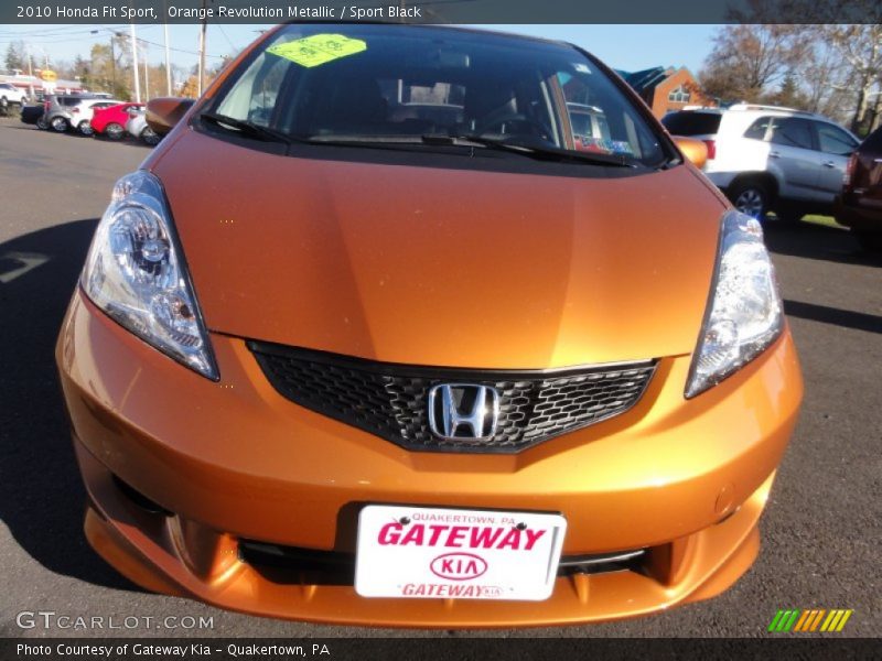 Orange Revolution Metallic / Sport Black 2010 Honda Fit Sport
