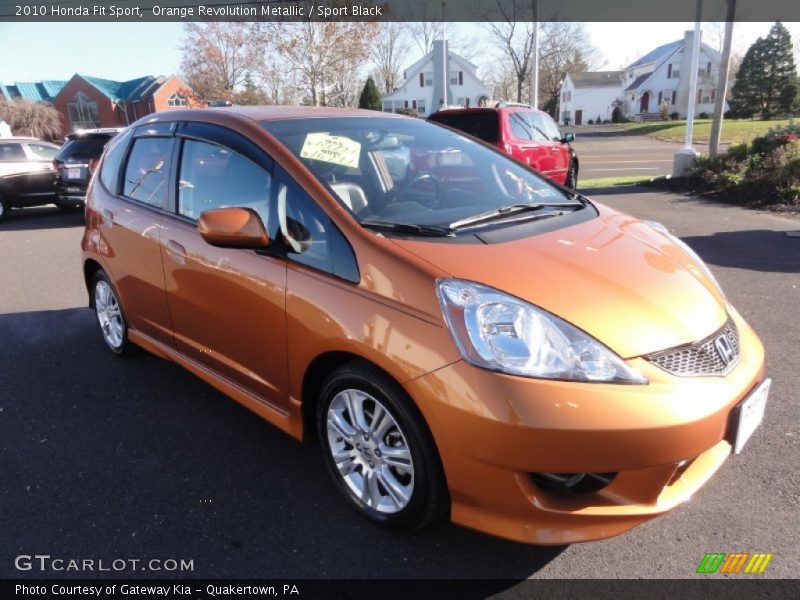 Orange Revolution Metallic / Sport Black 2010 Honda Fit Sport