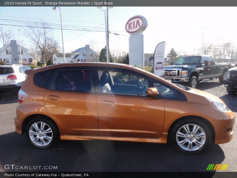 Orange Revolution Metallic / Sport Black 2010 Honda Fit Sport
