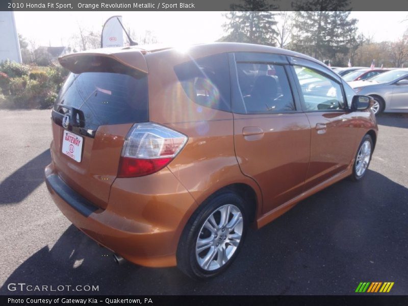 Orange Revolution Metallic / Sport Black 2010 Honda Fit Sport