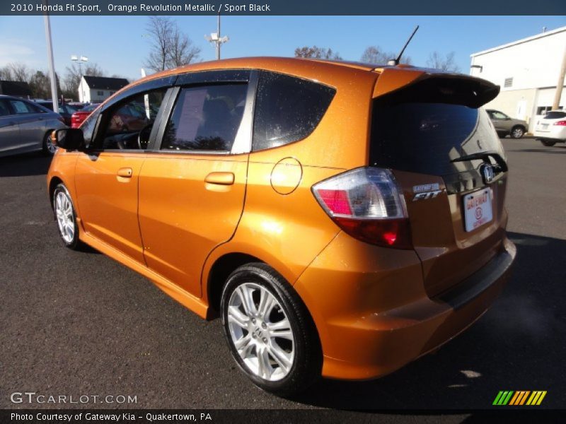 Orange Revolution Metallic / Sport Black 2010 Honda Fit Sport