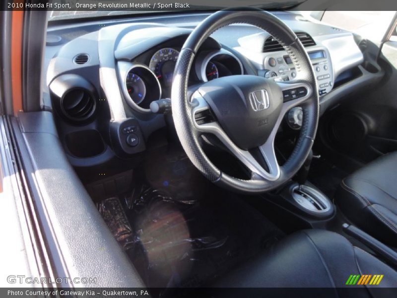 Orange Revolution Metallic / Sport Black 2010 Honda Fit Sport