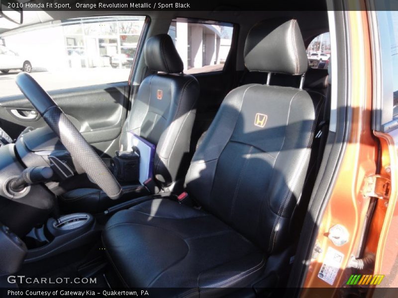 Orange Revolution Metallic / Sport Black 2010 Honda Fit Sport