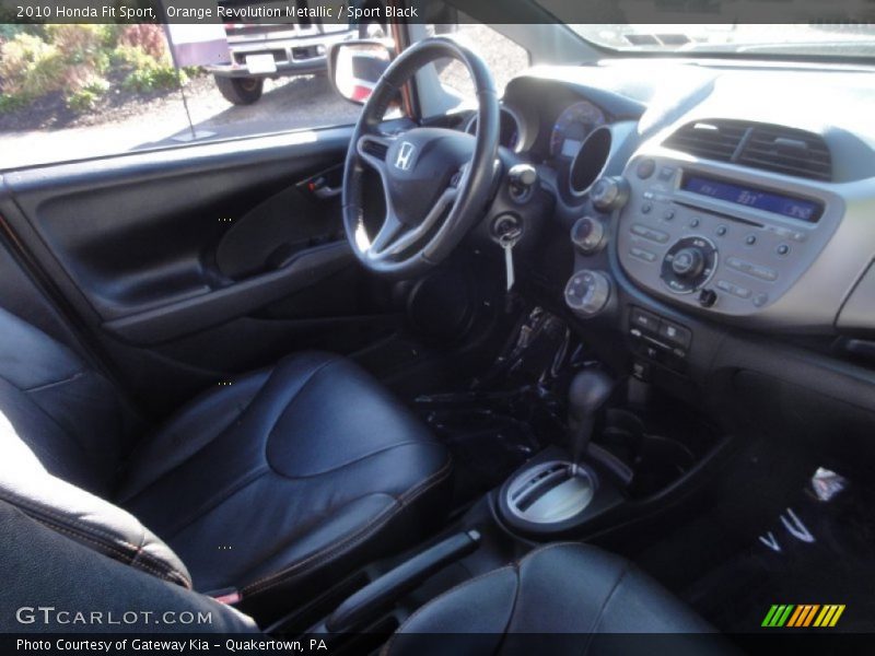 Orange Revolution Metallic / Sport Black 2010 Honda Fit Sport