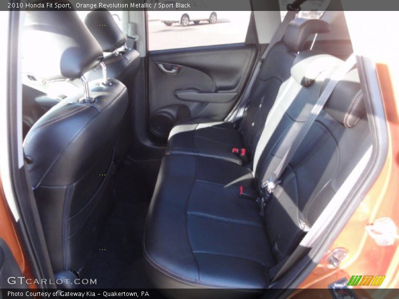 Orange Revolution Metallic / Sport Black 2010 Honda Fit Sport
