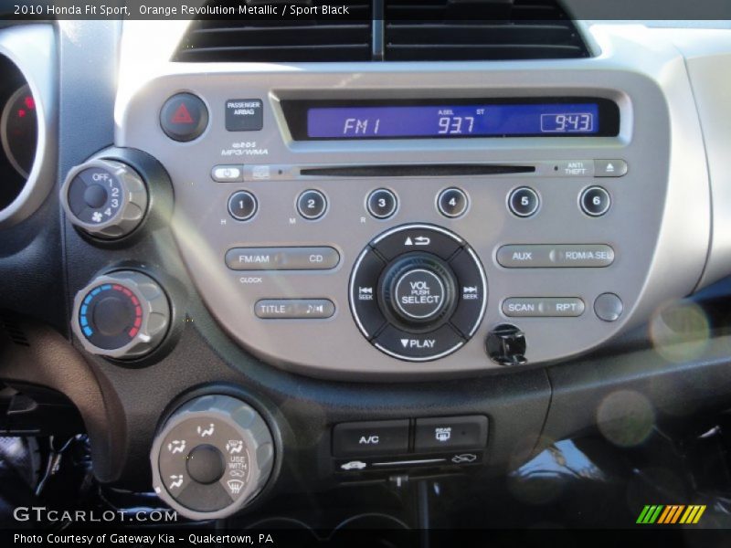 Controls of 2010 Fit Sport
