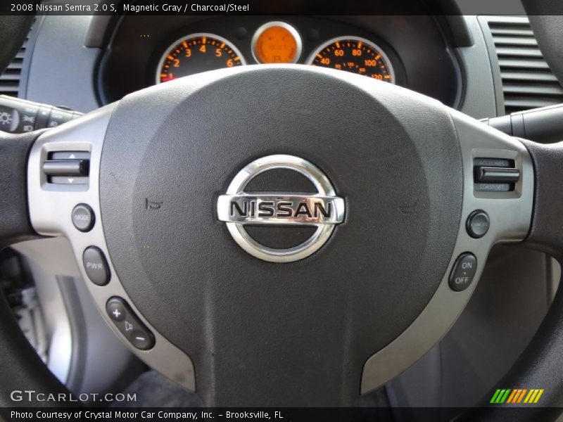 Magnetic Gray / Charcoal/Steel 2008 Nissan Sentra 2.0 S