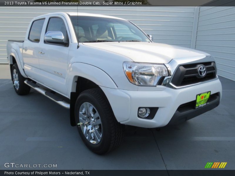 Super White / Graphite 2013 Toyota Tacoma V6 Limited Prerunner Double Cab