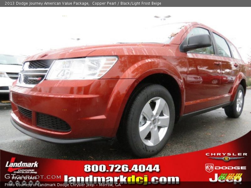 Copper Pearl / Black/Light Frost Beige 2013 Dodge Journey American Value Package