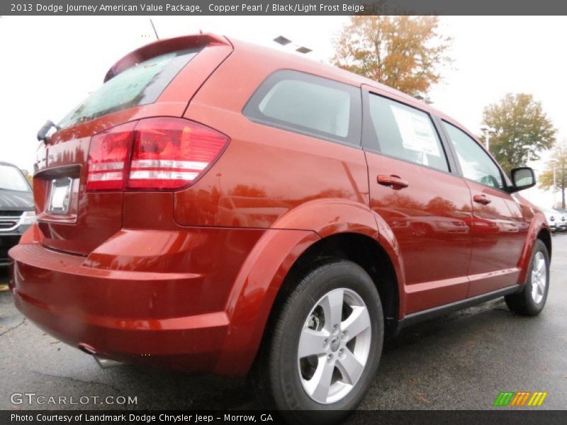Copper Pearl / Black/Light Frost Beige 2013 Dodge Journey American Value Package