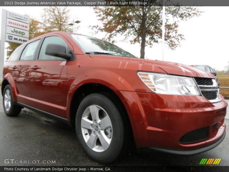 Copper Pearl / Black/Light Frost Beige 2013 Dodge Journey American Value Package