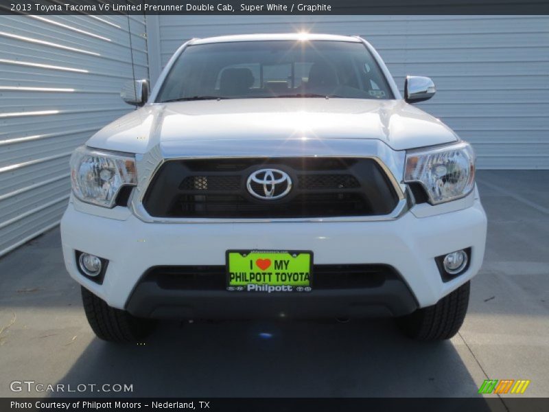 Super White / Graphite 2013 Toyota Tacoma V6 Limited Prerunner Double Cab