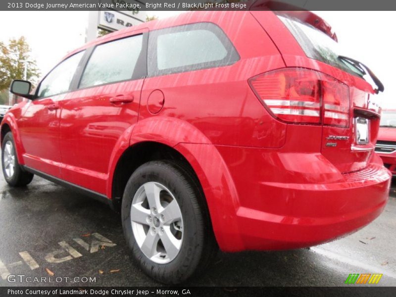 Bright Red / Black/Light Frost Beige 2013 Dodge Journey American Value Package