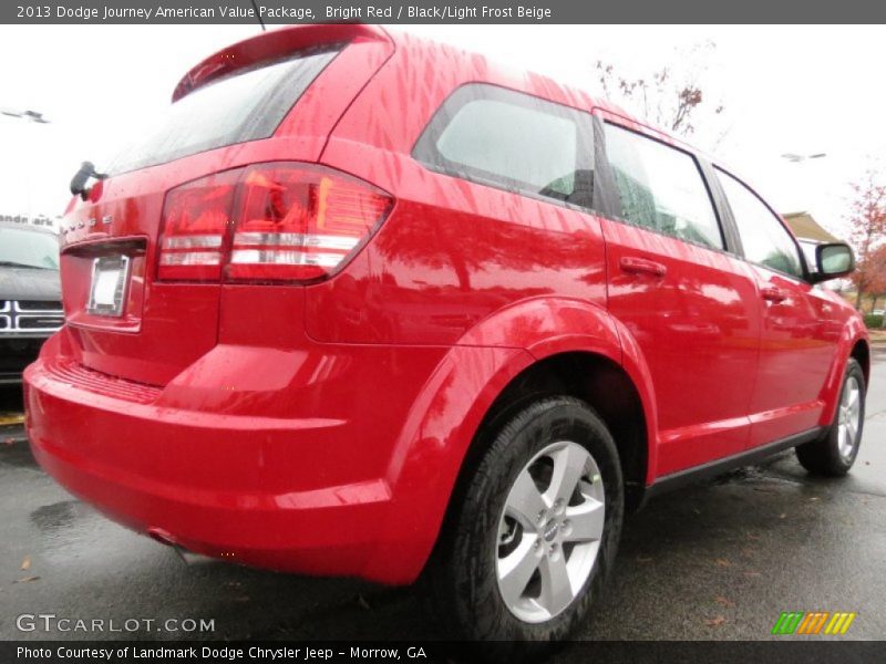 Bright Red / Black/Light Frost Beige 2013 Dodge Journey American Value Package