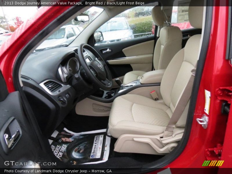 Bright Red / Black/Light Frost Beige 2013 Dodge Journey American Value Package