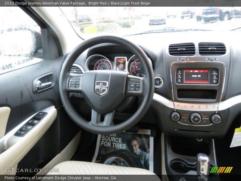 Bright Red / Black/Light Frost Beige 2013 Dodge Journey American Value Package